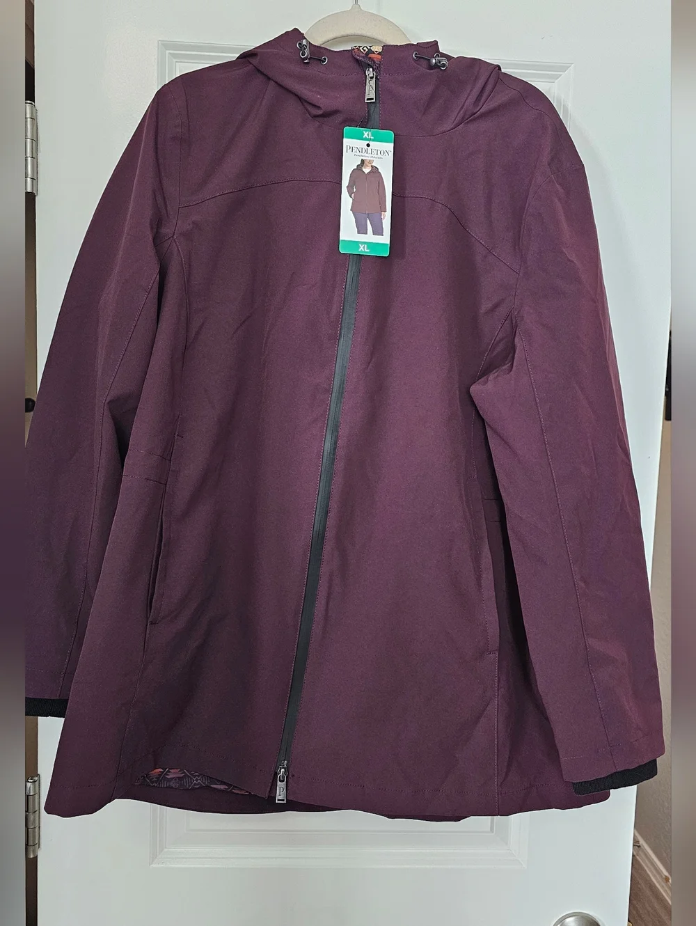 Pendleton Winterbloom Jacket XL NWT Waterproof Hooded Coat Plum Boho Outdoor - Picture 2 of 9